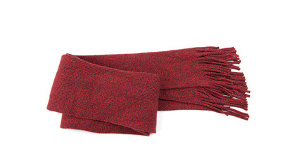 Red scarf on a white background.