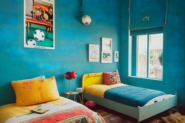 Very beautiful room  inerior colorful and cute