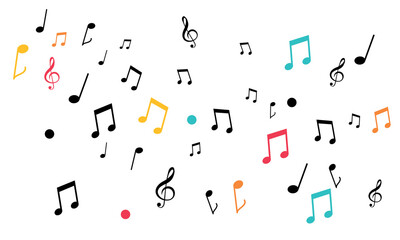 Music Notes Background Vector, music illustration vector