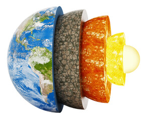 Layers of earth on transparent background. © Destina