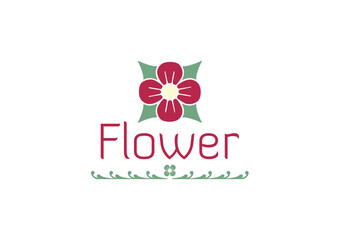 Flower logo vector concept design