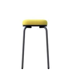 office chair isolate on a transparent background, interior furniture, 3D illustration, cg render