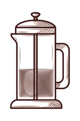 Fototapeta premium coffee french press