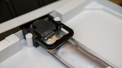 Installing an ink container in an inkjet printer.
