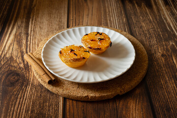 Typical Portuguese dessert pastel de chila - pastry tart of squash. traditional portuguese sweets