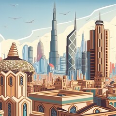 Obraz premium Cityscape of dubai, united arab emirates