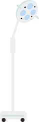 Lamp for operating room during surgery semi flat color raster object. Full sized item on white. Providing illumination simple cartoon style illustration for web graphic design and animation