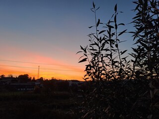 sunset in the mountains