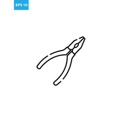 Pliers outline icon Vector illustration