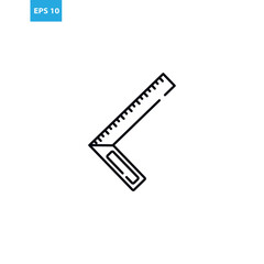 Construction scale ruler icon outline Vector