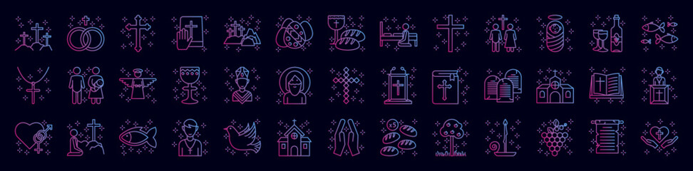Christianity nolan icon collections vector design