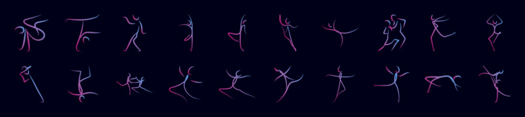 Dance nolan icon collections vector design