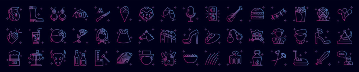 Spanish nolan icon collections vector design