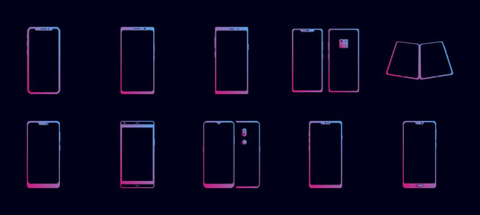Smartphone mobile nolan icon collections vector design