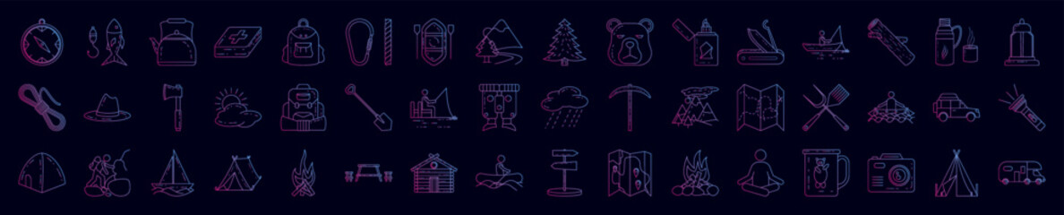 Camping nolan icon collections vector design