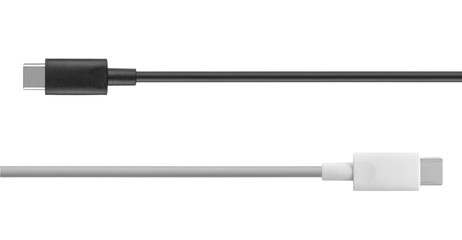 cable with Type-C connector, on white background