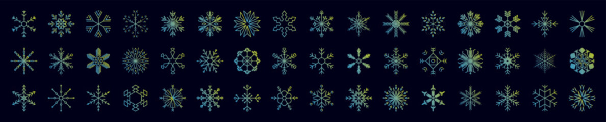Fototapeta na wymiar Snowflake nolan icons collection vector illustration design