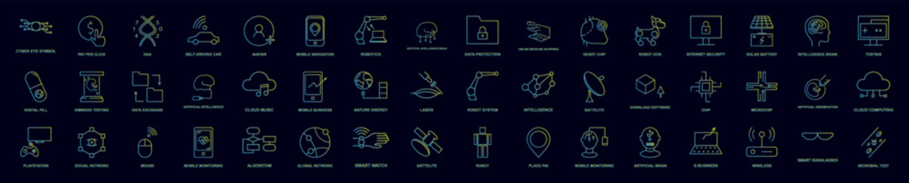 Web nolan icons new technologies nolan icons collection vector illustration design