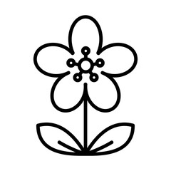 Flower Icon Logo Design Vector Template Illustration Sign And Symbol Pixels Perfect