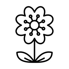 Flower Icon Logo Design Vector Template Illustration Sign And Symbol Pixels Perfect