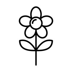 Daisy, Flower Icon Logo Design Vector Template Illustration Sign And Symbol Pixels Perfect