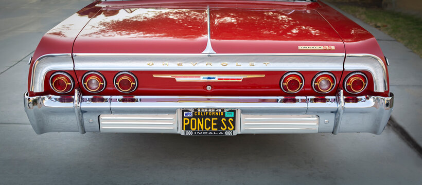 well maintained Classic 1964 Chevrolet Impala rear view, on October 5, 2022, Temecula, California, USA