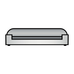 Sofa icon on white.