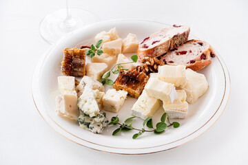 cheese plate and red wine