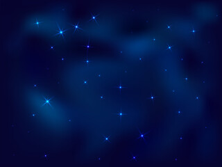 Fototapeta premium Night shining sky star dust vector background. Many celestial stellar particles.