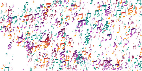 Music note icons vector illustration. Melody