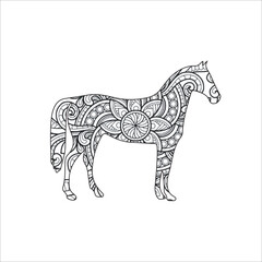 Horses Animal Mandala