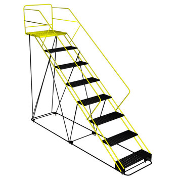 Ladder with platform - 3D render