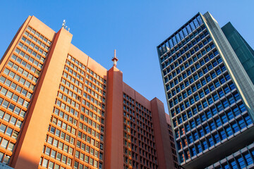 Obraz premium Central Bank of Brazil building next to other buildings on Paulista Avenue, Sao Paulo