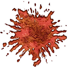 Frozen drops of hot metal. Photography overlays- clipart png. 3d illustration