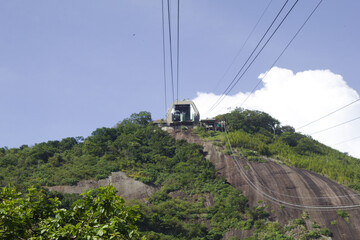 Sugar Loaf cable car in the city of Rio de Janeiro Brazil