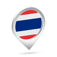 Thailand flag 3d pin icon