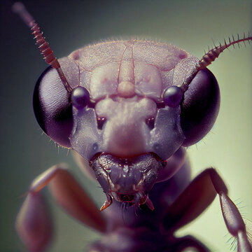 Extreme close-up photo of an insect generated with Artificial Intelligence
