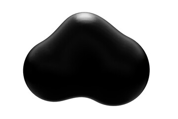 Minimal isolated 3d render black cloud illustration