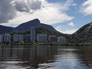 beautiful landscape of Lagoa Freitas in Rio de Janeiro
