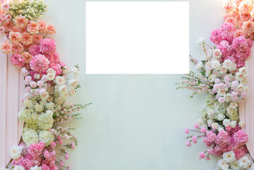 Wedding backdrop background,  flower decoration