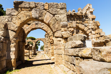 Architectural Sights of The Archaeological Park of Tindari (Roman Basilica), in Tindari, Messina Province, Italy. (Part II).