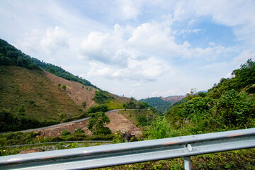View of the nature trail on the mountain in Thailand
