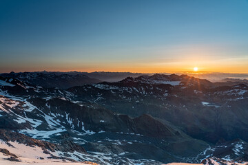 sunrise over the mountains