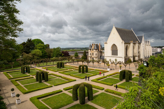 Angers France 12th May 2013 : 15th century chapel of the Château d'Angers, a castle in the city of Angers in the Loire Valley, in the département of Maine-et-Loire, France