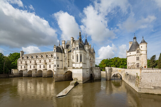 The stunning Chateau  de Chenonceau, the most visited and photographed chateau of the Loire Valley in France