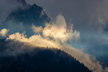 Stormy Mountain Detail in Grand Teton National Park
