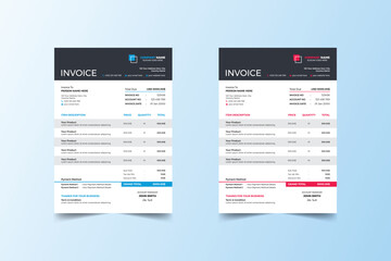 Invoice design template.