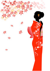 女性、着物、和服、ファッション