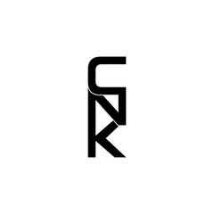 cnk letter initial monogram logo design