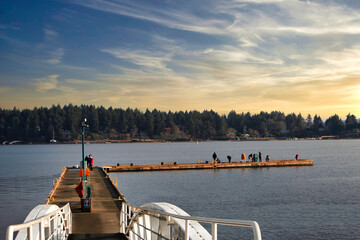 group of individuals practicing Dungeness crab fishing in nanaimo, vancouver island, british colombia, canada. © JoelBourgoin